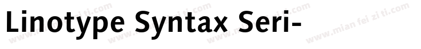 Linotype Syntax Seri字体转换